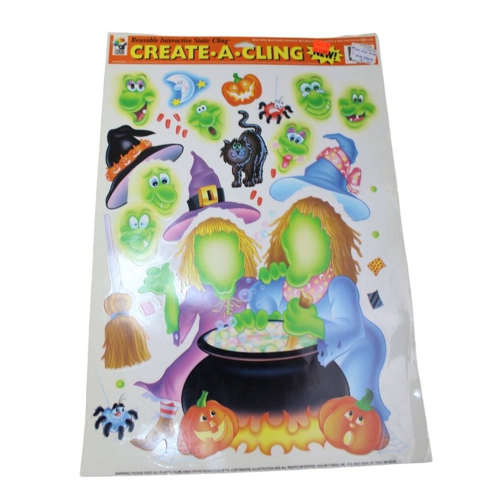 Color Clings Create A Cling Halloween Window Witches Brew Cauldron 1990s 91913